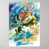 Jumping in the rainy day poster (Voorkant)