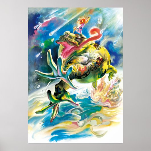 Jumping in the rainy day poster (Voorkant)