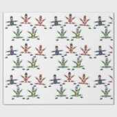 jumping jack toys art illustrations cadeaupapier (Vlak)