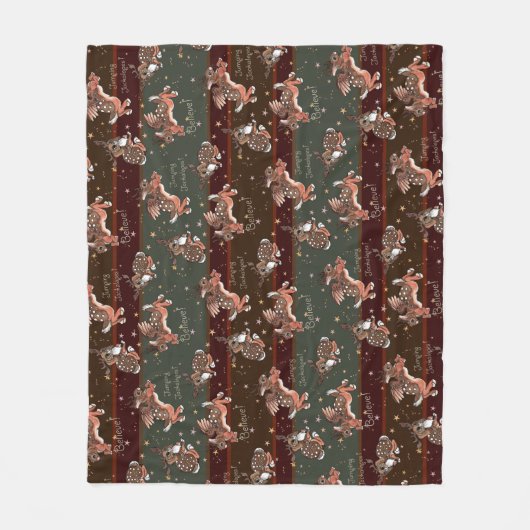 Jumping Jackalope Kerstmis Fleece Deken (Voorkant)