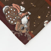 Jumping Jackalope Kerstmis Fleece Deken (Hoek)