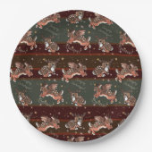 Jumping Jackalope Kerstmis Papieren Bordje (Voorkant)