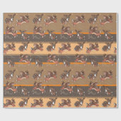 Jumping Jackalope kerstwrapping Cadeaupapier (Vlak)