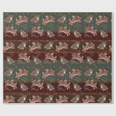 Jumping Jackalope kerstwrapping Cadeaupapier (Vlak)