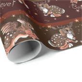 Jumping Jackalope kerstwrapping Cadeaupapier (Rol Hoek)
