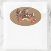 Jumping Jackalope/Worpletinger Ovale Sticker (Tas)