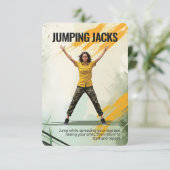 Jumping Jacks Fitness Kaart met Blue Backing (Staand voorkant)