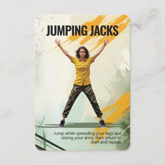 Jumping Jacks Fitness Kaart met Blue Backing (Voorkant)