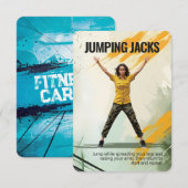 Jumping Jacks Fitness Kaart met Blue Backing (Voorkant / Achterkant)
