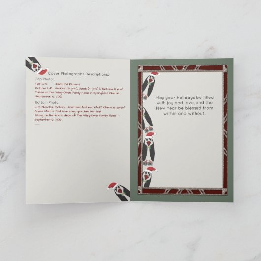 Jumping Jiminy Kerstfoto's - Gepersonaliseerd Feestdagen Kaart (Binnen)