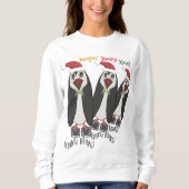 Jumping Jiminy Kerstmis - Funny Penguins Trui (Voorkant)