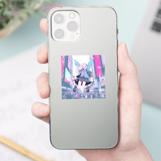 Jumping JK シール｜寿司娘 Seal GenerativeAI Sticker (Telefoon)