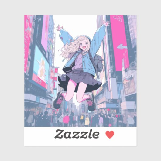 Jumping JK シール|寿司娘 Seal GenerativeAI Sticker (Vel)