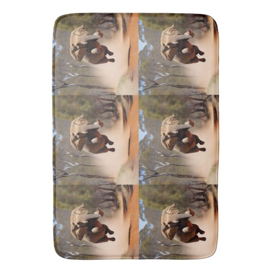 Jumping Joy: de geanimeerde olifantensprong Badmat (Voorkant Verticaal)