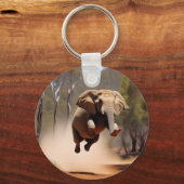 Jumping Joy: de geanimeerde olifantensprong Sleutelhanger (Achterkant)