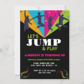 Jumping Jubilatie: Trampoline Park Verjaardag Kaart (Voorkant)