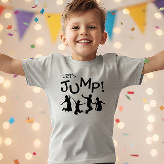 Jumping kids trampoline birthday t-shirt