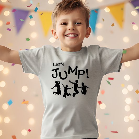 Jumping kids trampoline birthday t-shirt
