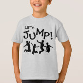 Jumping kids trampoline birthday t-shirt (Voorkant)
