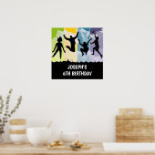 Jumping Kinder trampoline Birthday Party Banner Poster (Keuken)