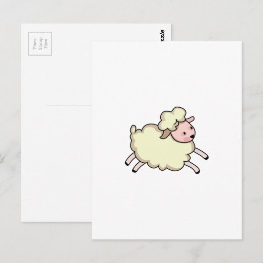 JUMPING LAMB BRIEFKAART (Voorkant / Achterkant)