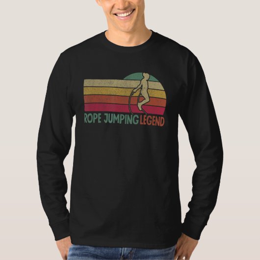 Jumping Legend van de sprinkhaan op de helling T-shirt (Voorkant)