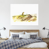 Jumping Mouse, of Meadow Jumping Mouse, van Audubo Canvas Afdruk (Insitu (Slaapkamer))