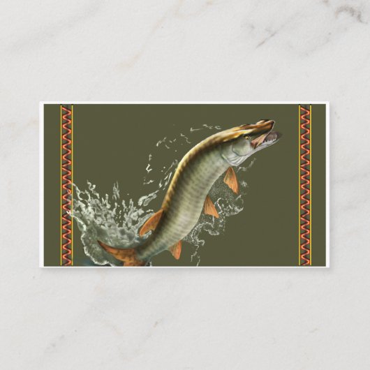 Jumping Muskie Visitekaartje (Achterkant)