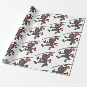 Jumping Ninja Design Cadeaupapier