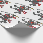  Jumping Ninja Design Cadeaupapier (Hoek)