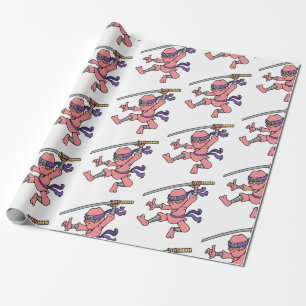  Jumping Ninja Design Cadeaupapier