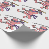 Jumping Ninja Design Cadeaupapier (Hoek)