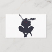 Jumping Ninja silhouette - Kies achtergrondkleur Visitekaartje (Achterkant)