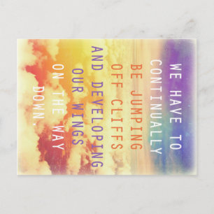 Jumping Off Cliffs Motivatie Quote Briefkaart