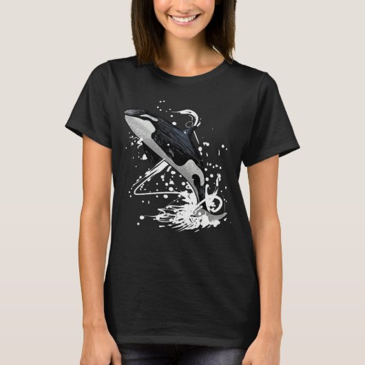 Jumping Orca Killer Whale T-shirt (Voorkant)