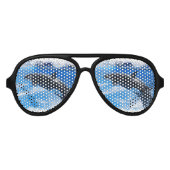 Jumping Orca Whale Aviator Zonnebril (Voorkant)