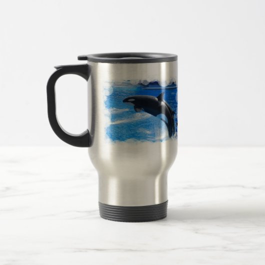 Jumping Orca Whale Reisbeker (Links)