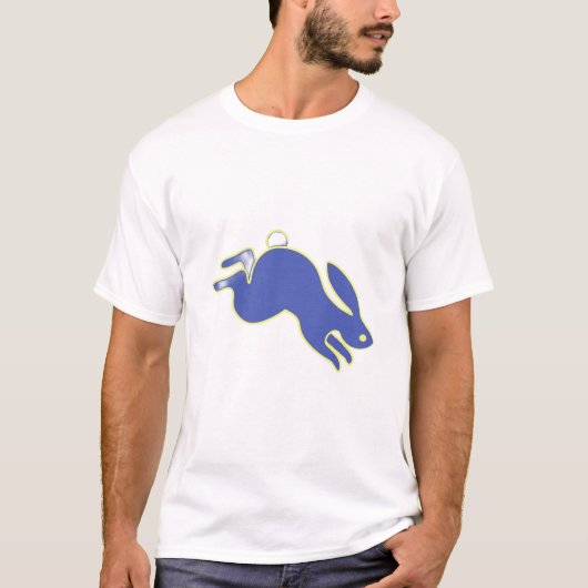 Jumping Paarse konijn T-shirt (Voorkant)