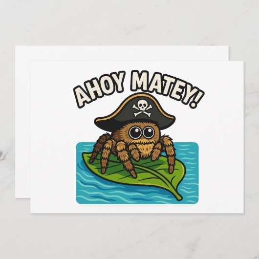 Jumping Pirate Spider Adventure Captain Webbeard Kaart (Voorkant / Achterkant)