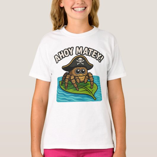 Jumping Pirate Spider Adventure Captain Webbeard T-shirt (Voorkant)