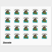 Jumping Pirate Spider Adventure Captain Webbeard Vierkante Sticker (Vel)