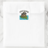 Jumping Pirate Spider Adventure Captain Webbeard Vierkante Sticker (Tas)