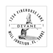 Jumping Pit Bull Terrier retour adres stempel (Afrduk)