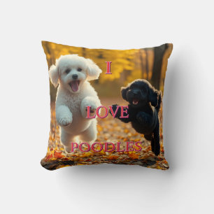 Jumping poedel Puppies Kussen