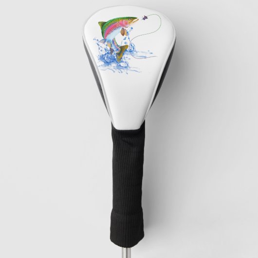 Jumping Rainbow Trout Golfheadcover (Voorkant)