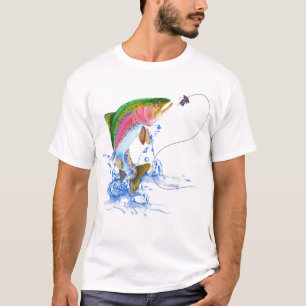 Jumping Rainbow Trout Vist Lure T-shirt