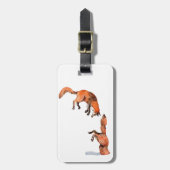Jumping Red Fox Bagagelabel (Voorkant verticaal)