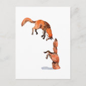 Jumping Red Fox Briefkaart (Voorkant)