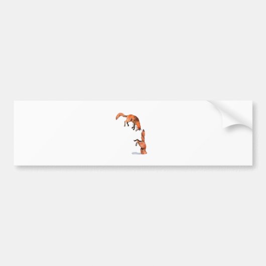 Jumping Red Fox Bumpersticker (Voorkant)