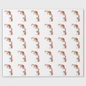 Jumping Red Fox Cadeaupapier (Vlak)